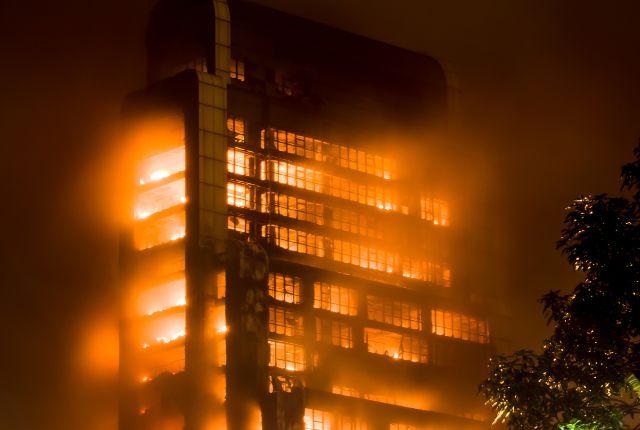 Building codes for fire safety differ around the world in high-rise construction